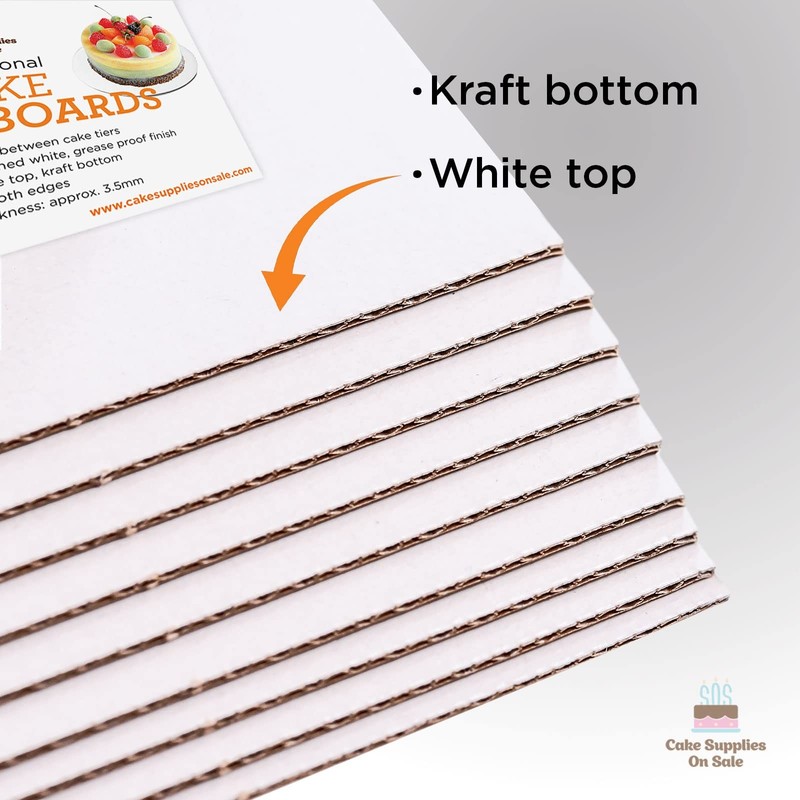 6 inch White Square Coated Cakeboard,Waxed Greaseproof, Disposable Cake Circl... gallery