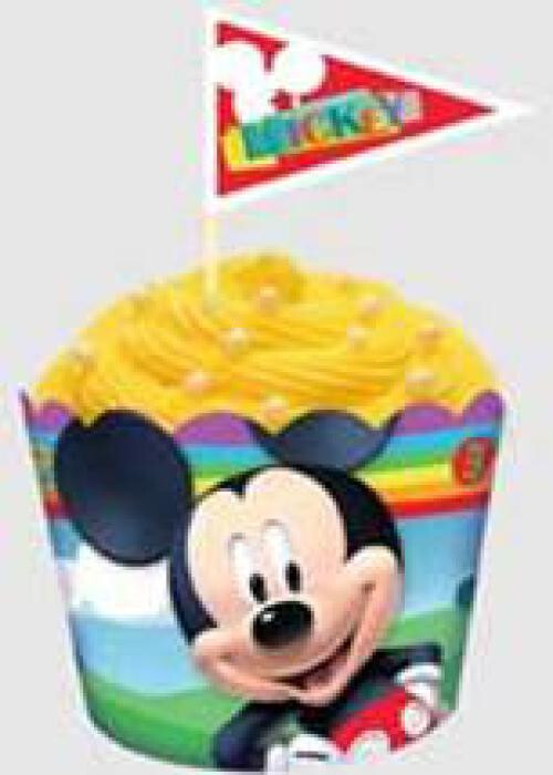 Mickey Mouse Cupcake Wrappers And Picks Muffin Cases Baking Cups