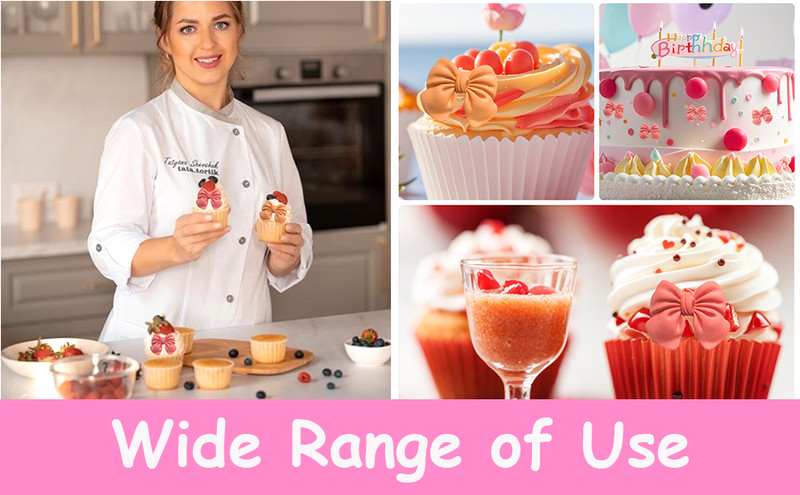 3 PCS Bow Chocolate Molds, Pink Silicone Chocolate Mold, DIY Mini Bows Sugar gallery