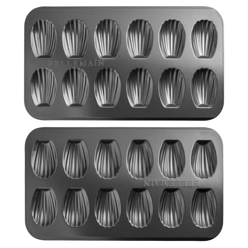 Bellemain Madeleine Pan | 12-Well Mold Makes 12 one pack, Carbon