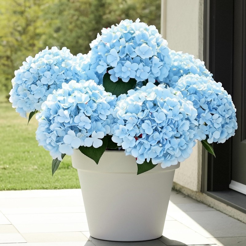 Auihiay 6 Bundles Hydrangea Artificial Flowers For Outdoors And Indoor Bulk 30