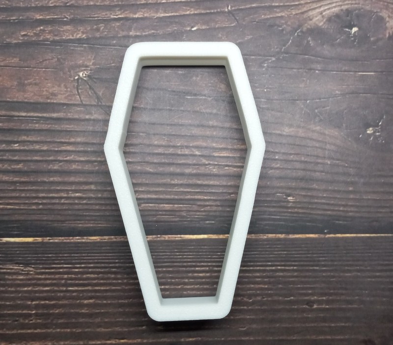Cemetery Coffin Casket Cookie Cutter - 3D Printed - Food Safe PLA Plastic gallery