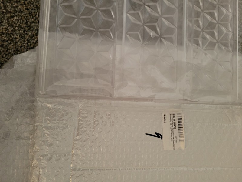 Newlitem Diamond Polycarbonate Chocolate Bar Mold, 3 Cavity Clear 60g 13.8cm gallery