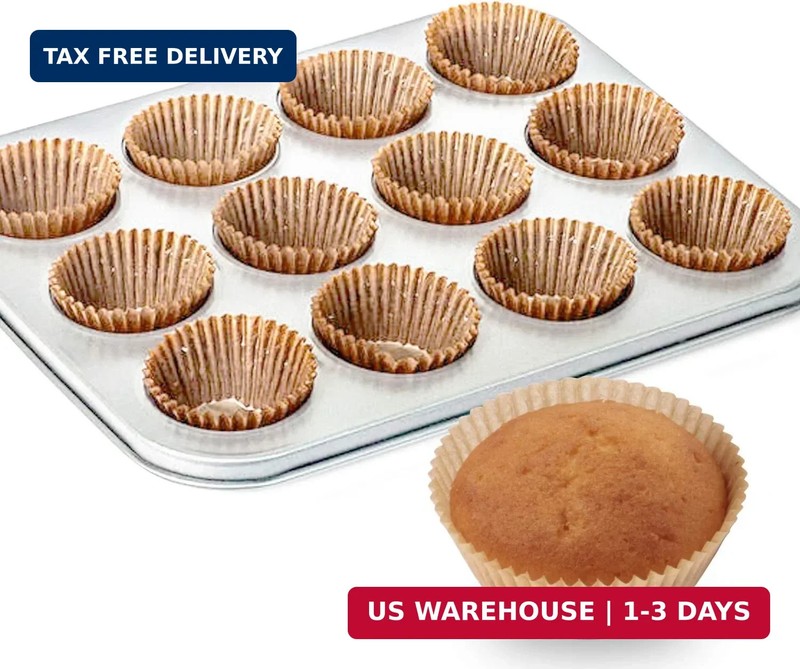 Caperci Standard Natural Cupcake Liners 500 Count, No Smell, Grease-Proof Paper gallery