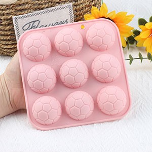 9 Cavity Soccer Silicone Chocolate Molds Football Mold For Chocolate Candy gallery
