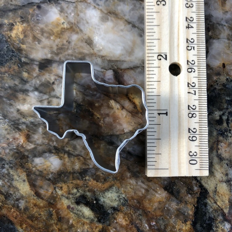 Texas State-Shaped Metal Cookie Cutter, Silver, 1 Pack