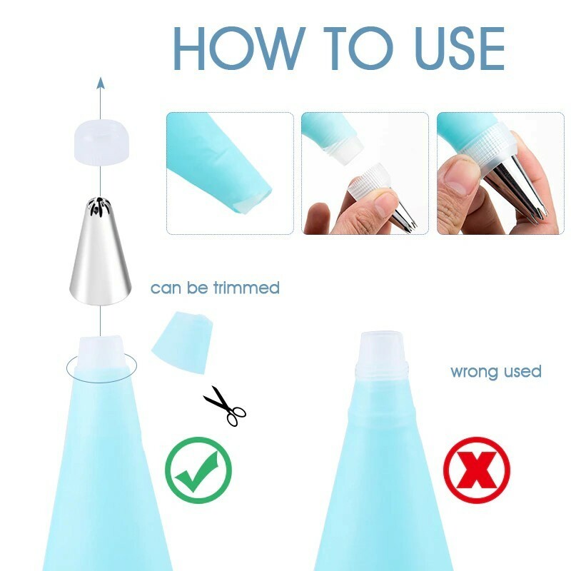 14Pcs Set Nozzles with Icing Piping Cream Pastry Bag Cake Decorating Tools New gallery