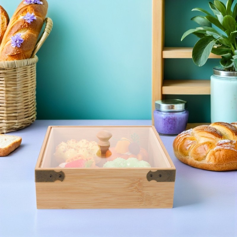 Cake Display Container Covering Dish Serving Tray Bread Server with Lid gallery