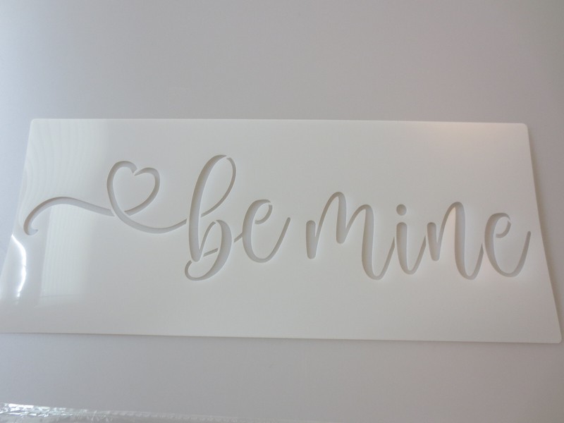 6 X 14 VALENTINE DAY STENCIL CRAFTS CAKES BE MINE