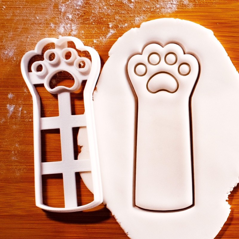 Rock Paper Scissors Kitty Paw Cookie Cutters Set - cute cat cafe treats meow gallery