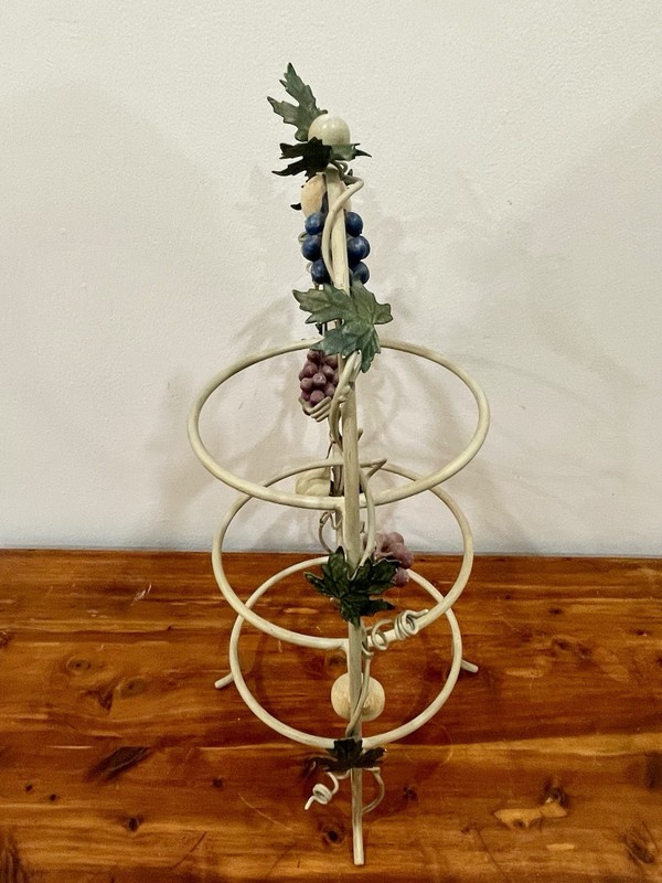 VTG Mikasa Wrought Iron 3-Tier Plate Stand Cake Dessert Grapevine Pear High Tea gallery