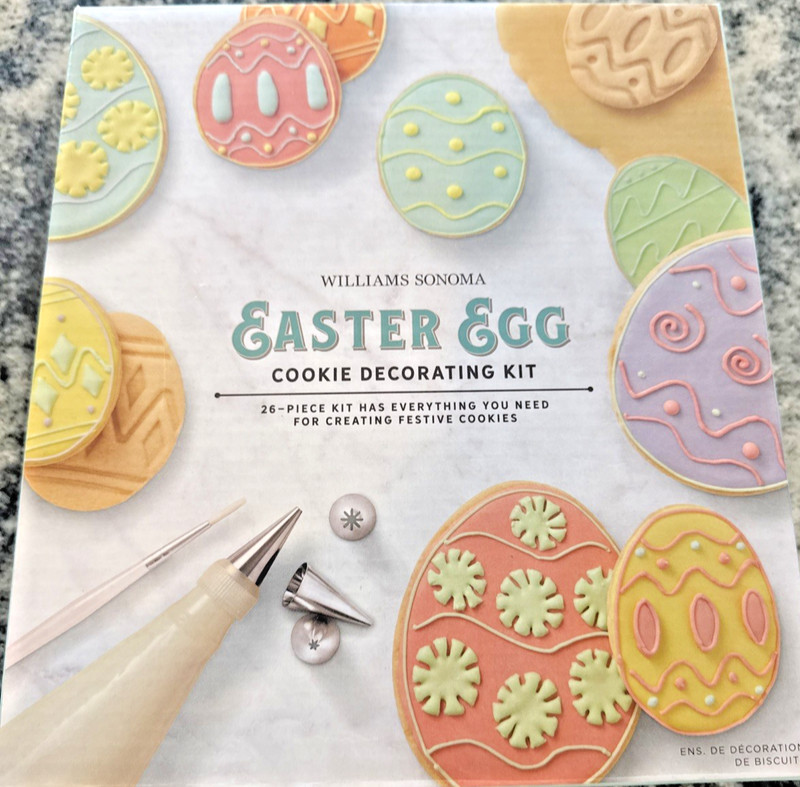 Williams Sonoma Easter Egg Cookie Decorating Kit 26pc Set NEW Spring Baking