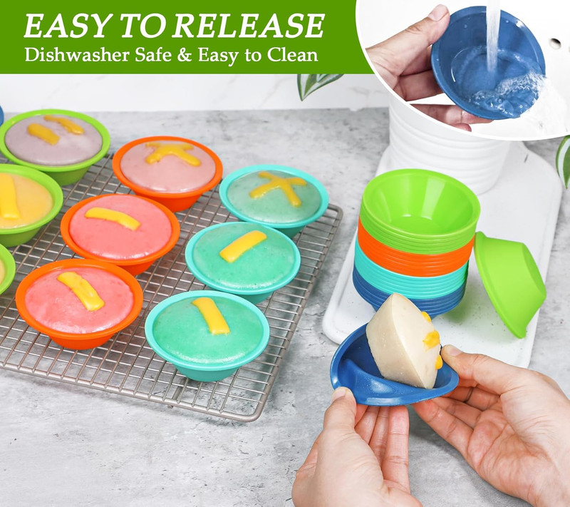 36 Pcs Platinum Silicone Puto Molder Filipino Medium-Size, 2.75" Reusable Kutsin gallery