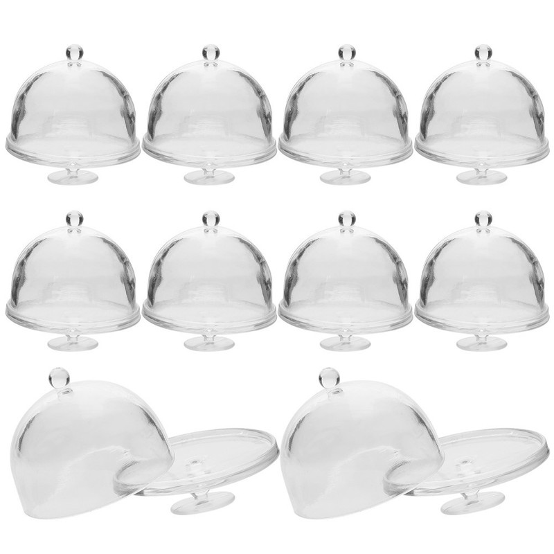 10 Pcs Dessert Display Holder Footed Cake Stand Cover Cupcake Display Dome gallery
