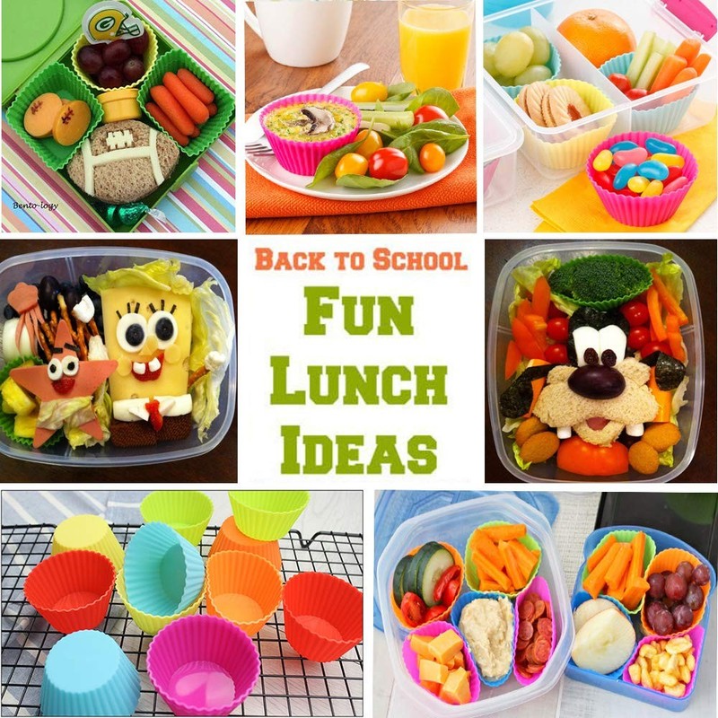 Silicone Bento Lunch Dividers 3 Shapes of Standard Round & Square & Rectangle... gallery