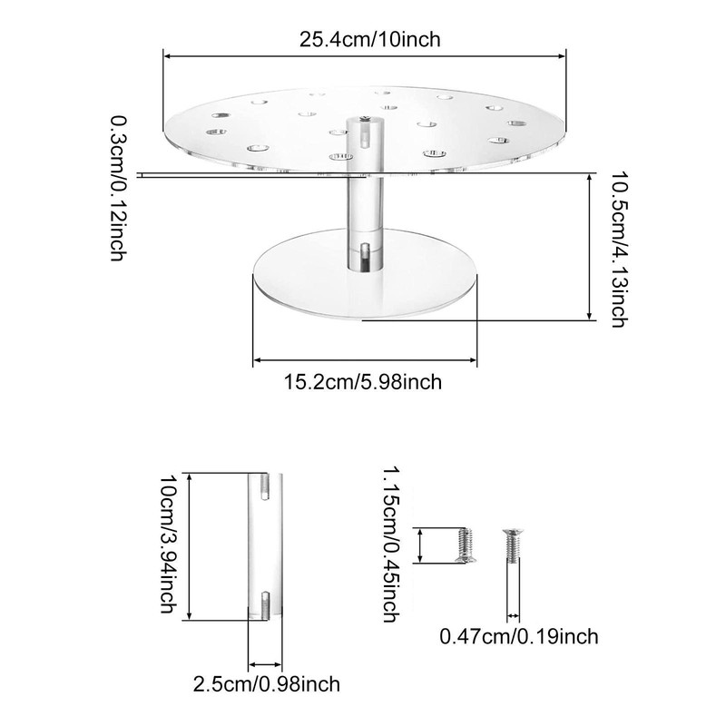 Push Cake Stand 16 Holes Acrylic Lightweight for Birthday Events Baby Shower gallery