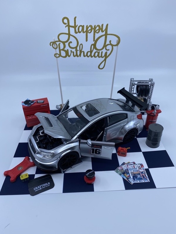 Auto Mechanic motorcycle cake Topper party decoration gift birthday SUBARU WRX gallery