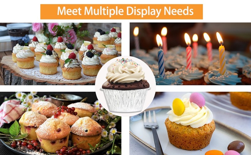 Aluminum Foil Baking Cups 150 Pcs, 5 Oz Disposable Ramekin Aluminum Cupcake gallery