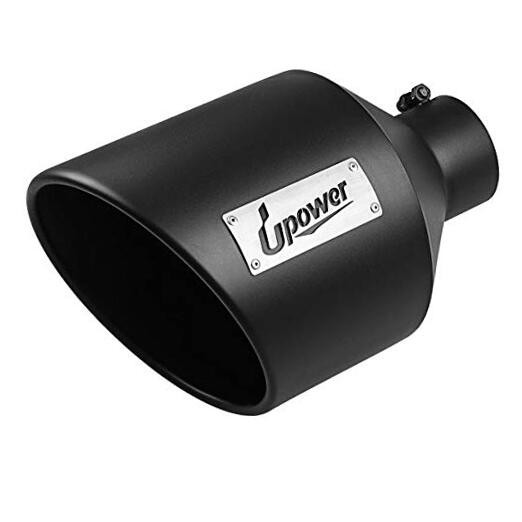 Exhaust Tips 4″ Inlet 10″ Outlet 15″ Long Stainless Steel 4″x10″x15″ Black