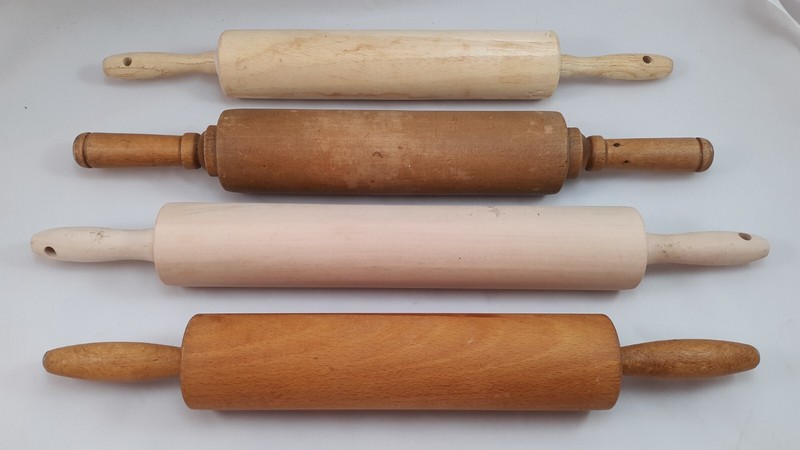 Lot 4 Wooden Rolling Pins With Bearing And Bushings gallery