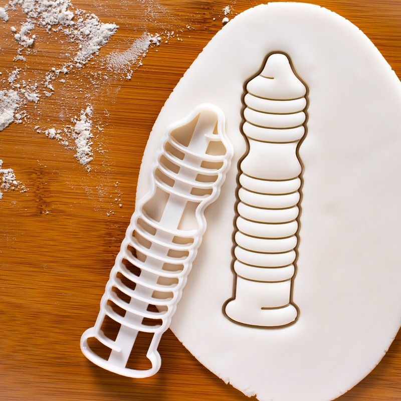 Ribbed Condom Cookie Cutter – contraception hens night stag party valentine day