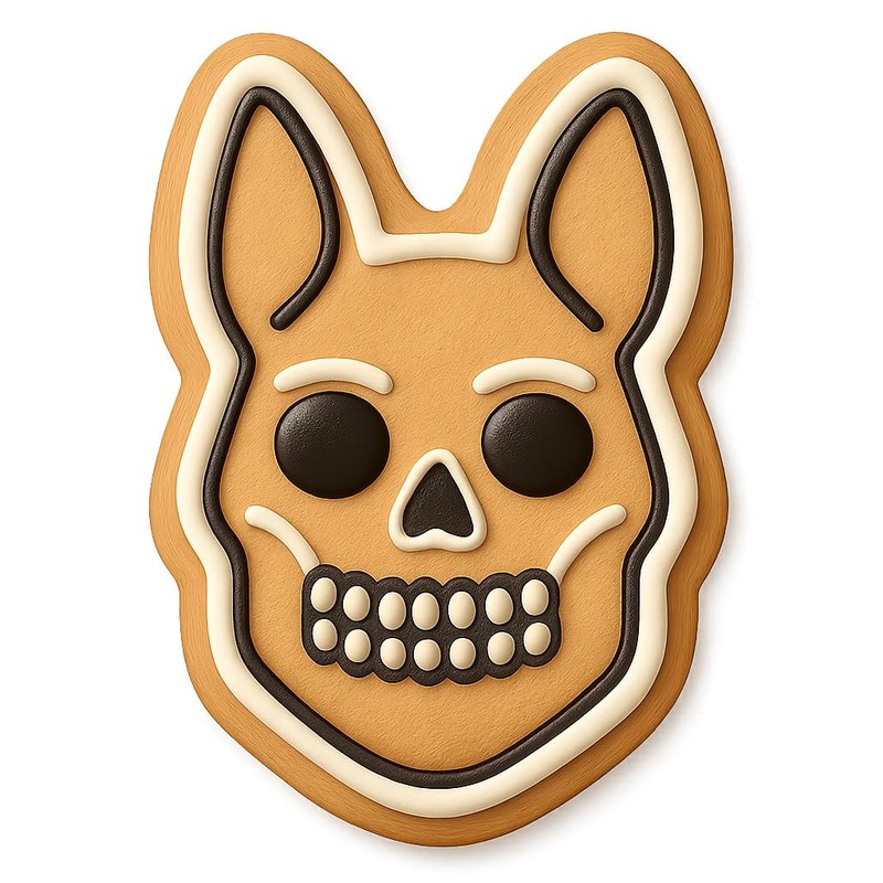 Ghoulish German Shepard Cookie Cutter & Stamp - 3x4" Fun Baking Tool gallery