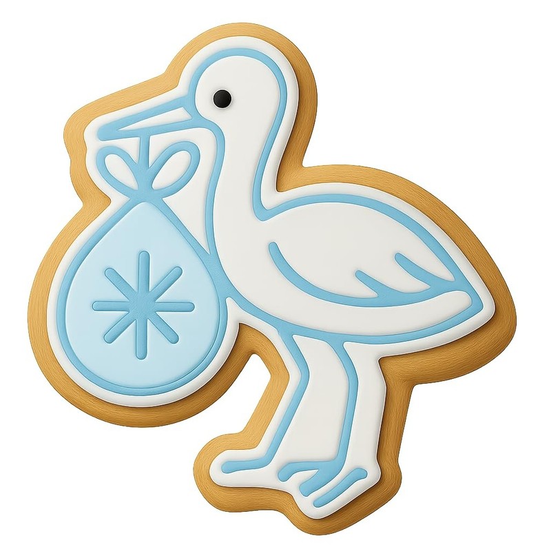 Stork Delivery Surprise Cookie Cutter & Stamp - 4x3.1 Fun Kitchen Baking gallery