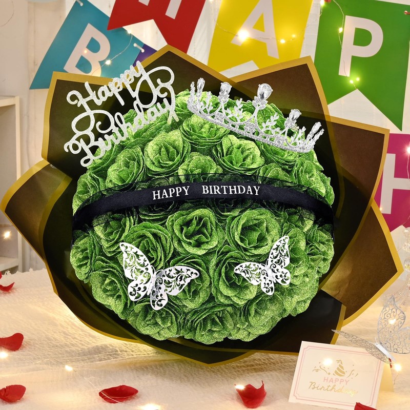Waipfaru Glitter Roses Bouquetbirthday Gifts For Women Momdiy Fake Flowers gallery