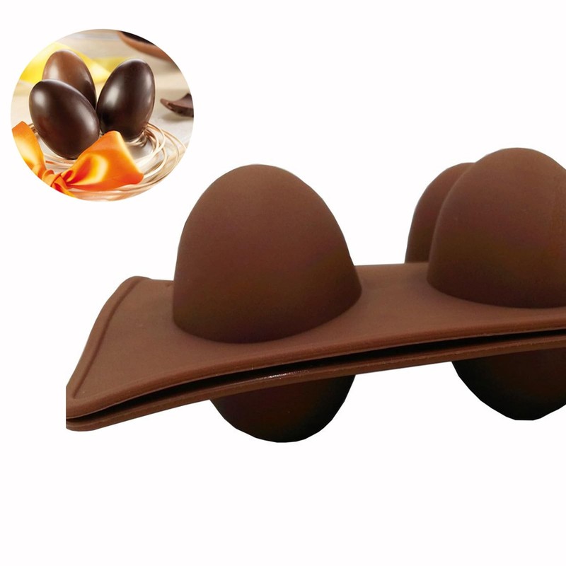 Egg Shape Soap Mold Non Stick Silicone Half Egg Mold for Soap Making, Truffle... gallery
