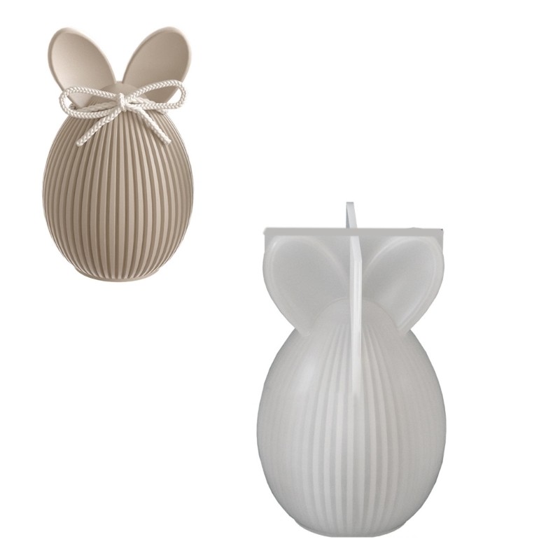 Striped Easter Eggs Hare Silicone Molds Easter Themed Silicone Mould gallery