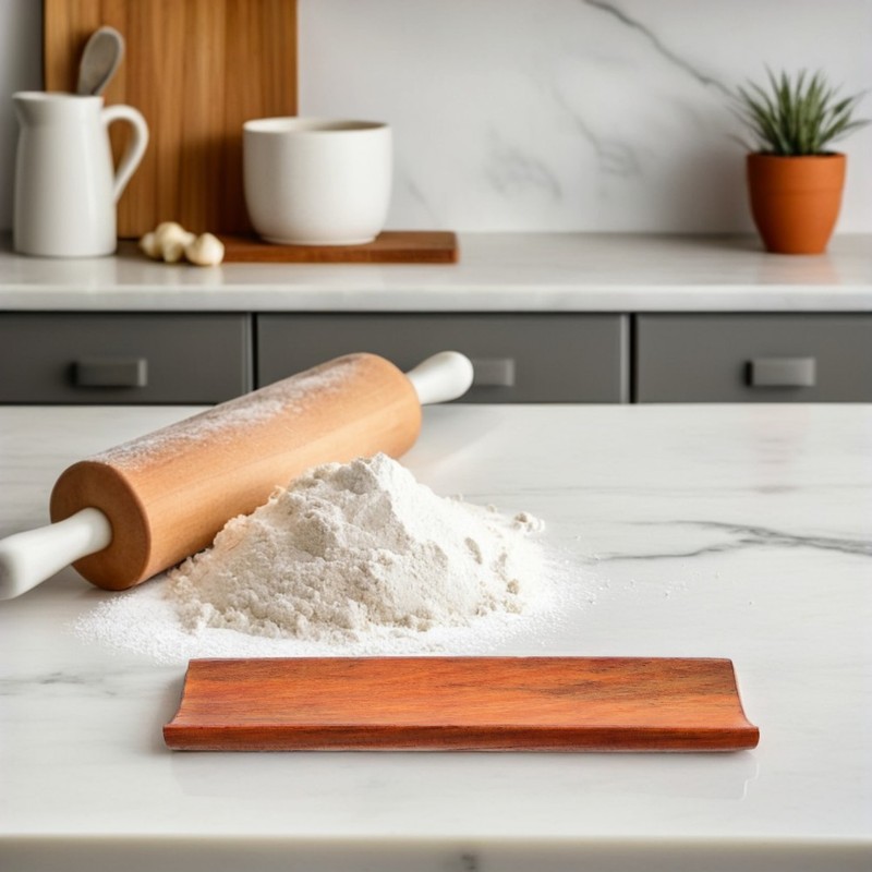 Rolling Pin Holder Wood Display Rack for Countertop for Storing gallery