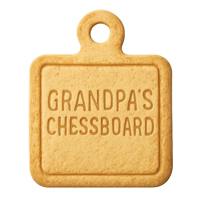 Grandpa’s Chessboard Cookie Cutter & Stamp, Fondant & Clay – 4×5.2