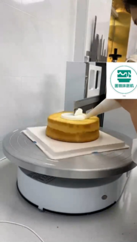 4-18inch Automatic Cake Cream Coating Spreader Machine Cream Icing Decorating gallery