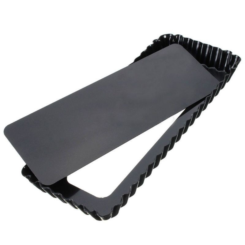 Rectangle Fluted Pie Tart Pan Mold Baking Removable Bottom Nonstick Tool gallery