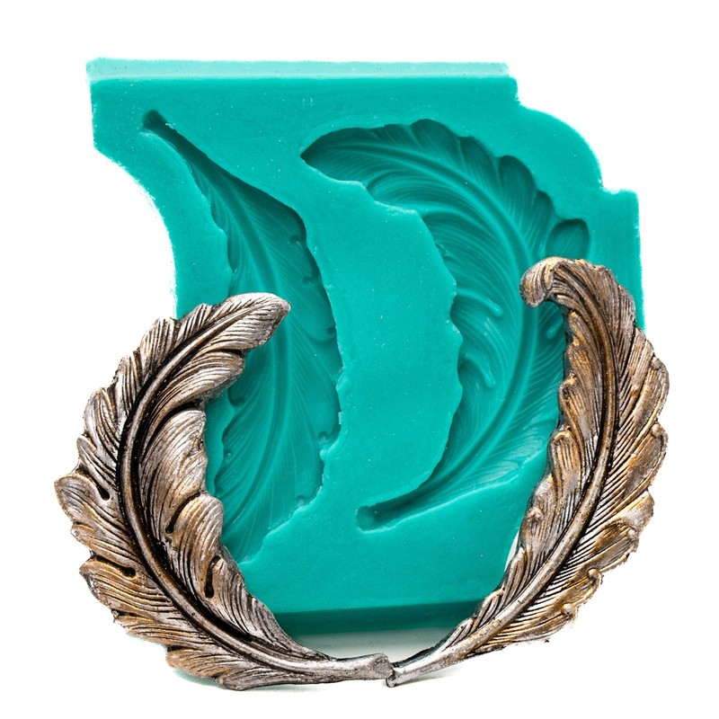 Feather Silicone Mold Resin Clay Epoxy Soap Food Safe Chocolate Fondant (727 gallery