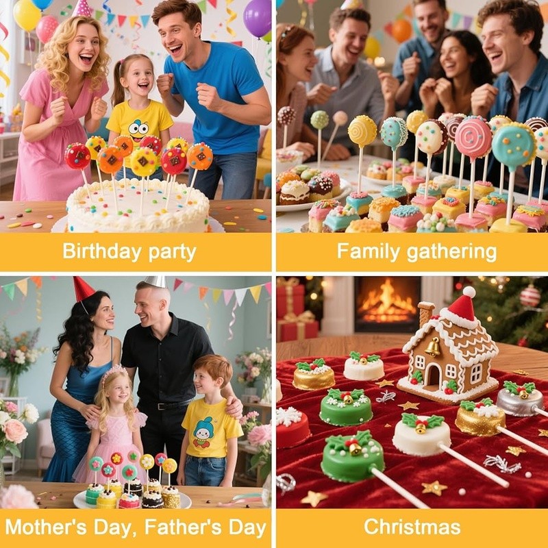 Stainless Steel Cake Pop Mold Cutter Non-Stick Baking Tool W/ Pusher BPA-Free US gallery