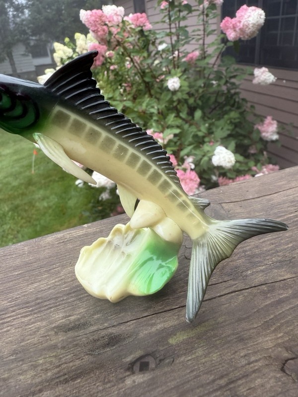 Vintage 1970s Wilton Plastic Fish Swordfish Fisherman Decoration Cake Topper gallery