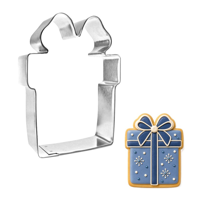Gift Present 4” Cookie Cutter Metal