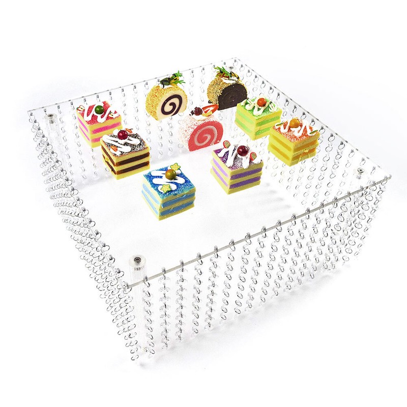 3 Pieces Cake Stands Tabletop Clear Cake Stand for Display and Decoration gallery