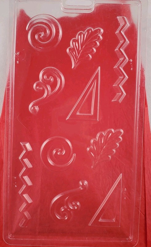 Wilton Dessert Accents Candy Mold 10 Shapes Swirls Leaves for Cupcakes, Drinks