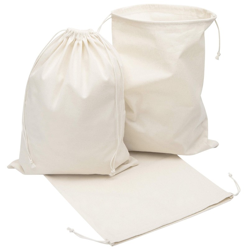 100% Cotton Muslin Drawstring Bags Storage Bag for Pantry Gifts Kitchen Wardr... gallery