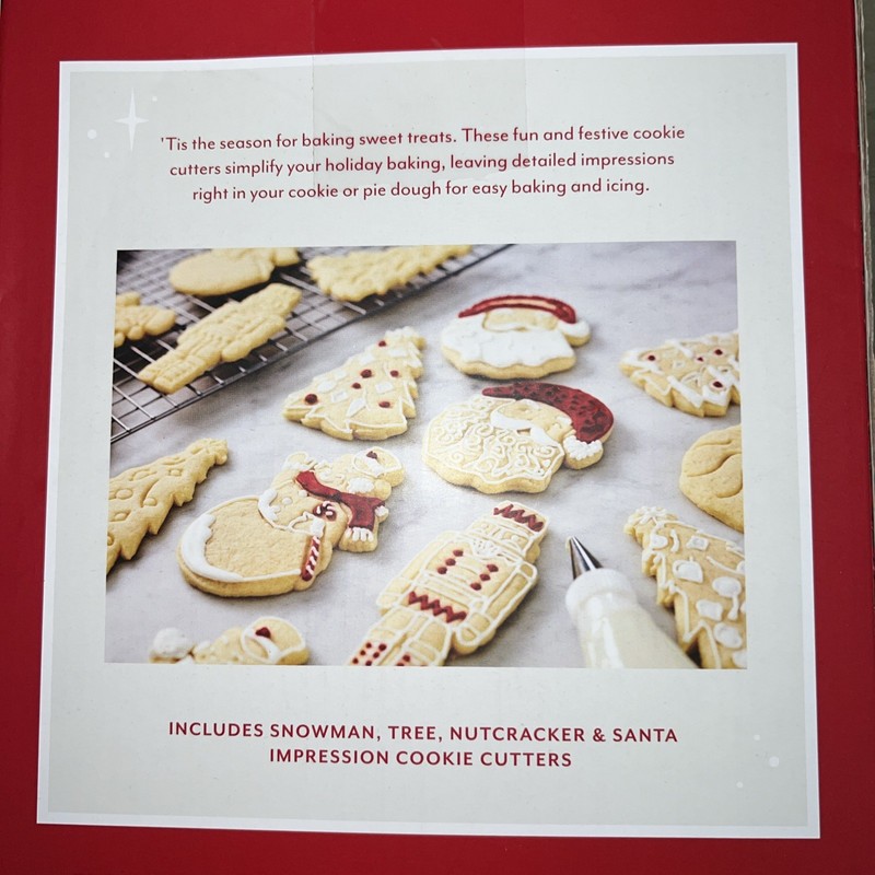 NEW in Box Sur La Table 3D Christmas Holiday Impressions Cookie Cutters gallery