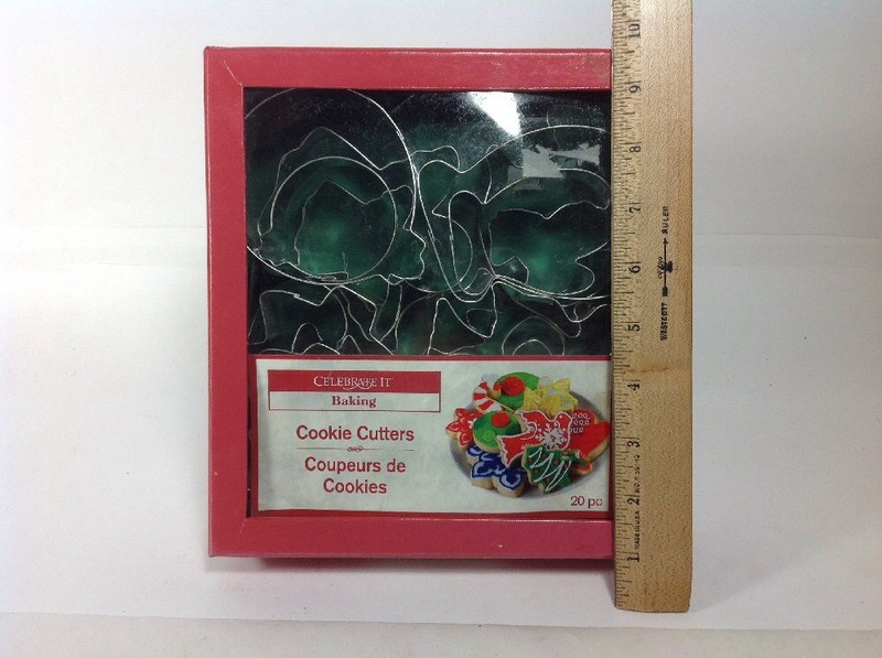 20 pc Celebrate It Christmas Metal Cookie-Cutters Angels Mittens Star & More NIB gallery