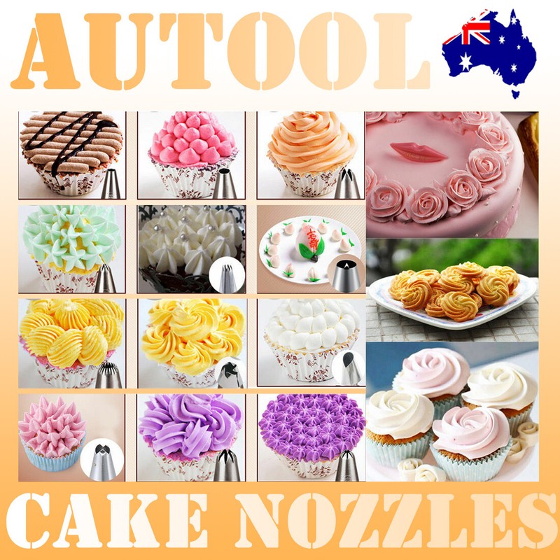 NEW Lcing Piping Nozzles Pastry Tips Cake Sugarcraft Decorating Baking Tools AU gallery