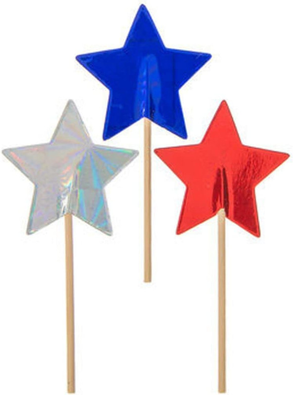 America Star Patriotic Cupcake Toppers – Decorate 24 Cupcakes with Picks