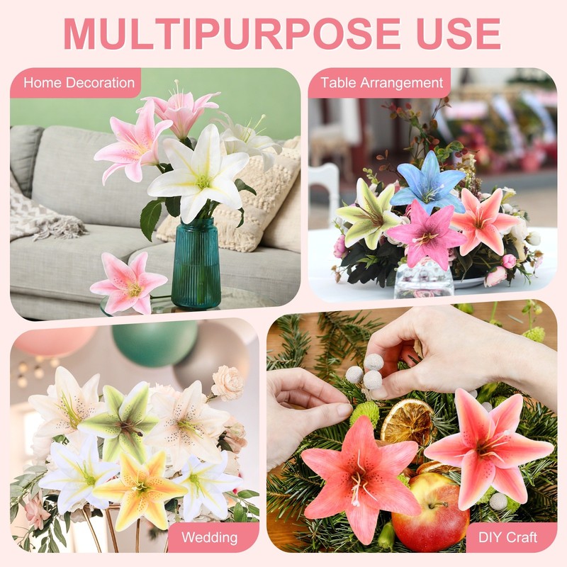 24-Pack Artificial Flowers Bulk, Light Yellow Fake Chrysanthemum Floral for DIY gallery