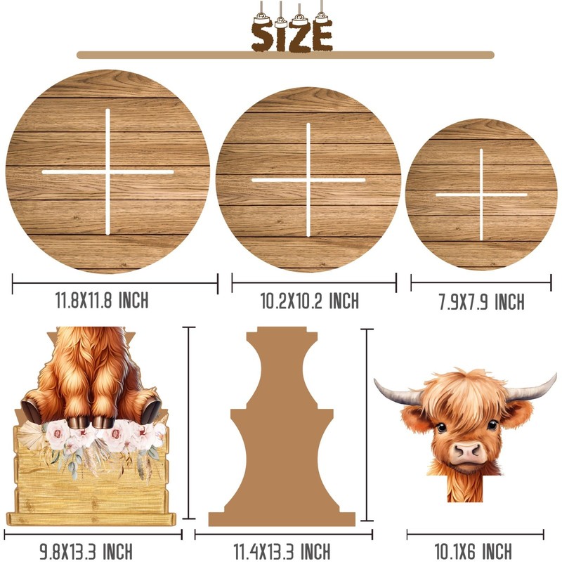 Highland Cow Cupcake Stand - Birthday Party Cardboard Holder, Baby Shower Decor gallery