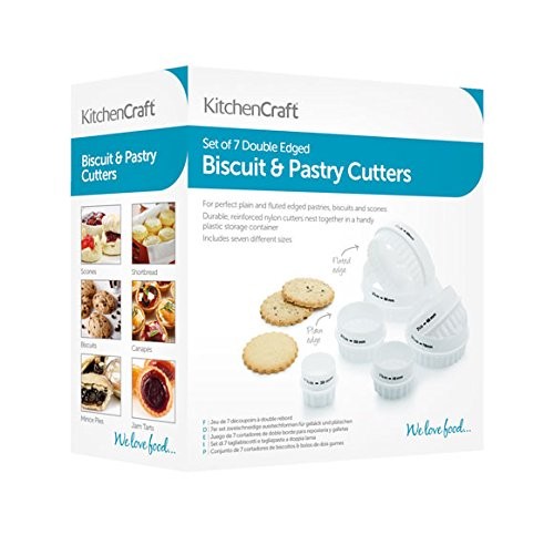 Double Sided Pastry Cutters 7 Piece Set - Fluted/Round Edges for Baking gallery