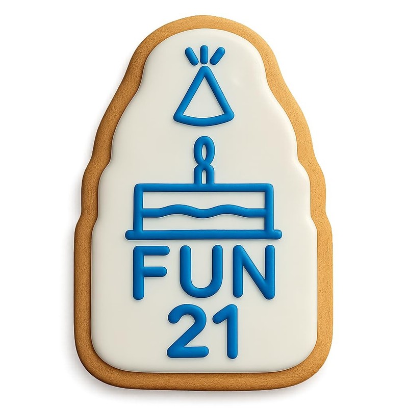 Whimsical 21 Cookie Cutter & Stamp, Fondant & Clay - 2.7x4" gallery