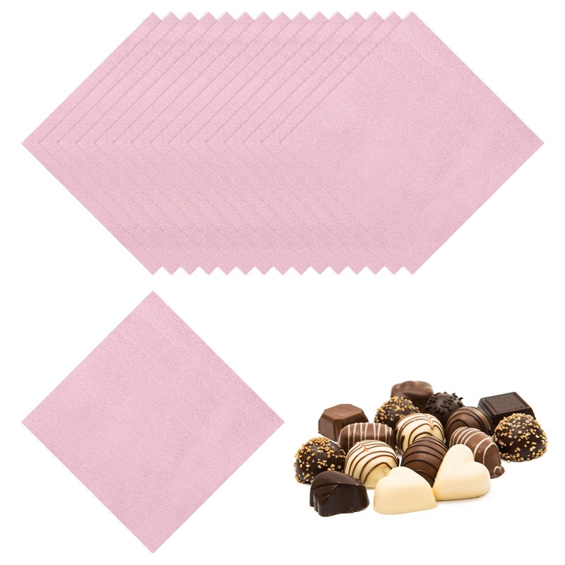 200 Pcs Candy Foil Wrappers, 7.87 x 7.87″ Wrappers, Light Pink (Orange Peel)